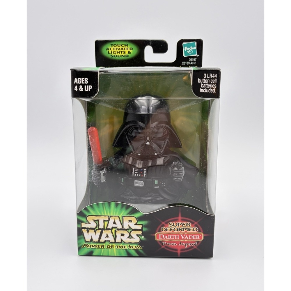 Vintage Star Wars Power of the Jedi Super Deformed Darth Vader Figure 2001 NIB